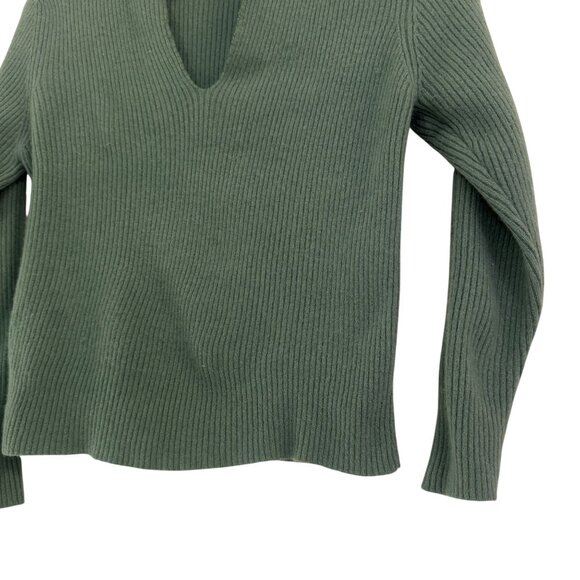 Vtg Cashmere Sutton Studio Womens Sage Green High Neck Long Sleeve Sweater S - Picture 3 of 6